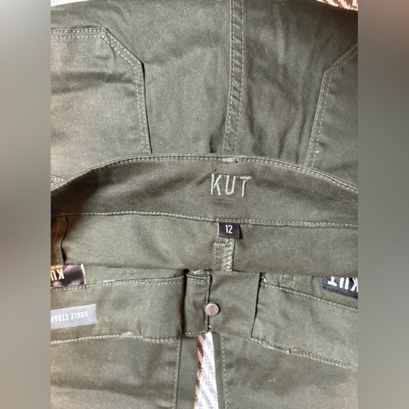 KUT from the Kloth | Ankle Straight Leg Pants in Green | Sz 12 - Picture 6 of 11